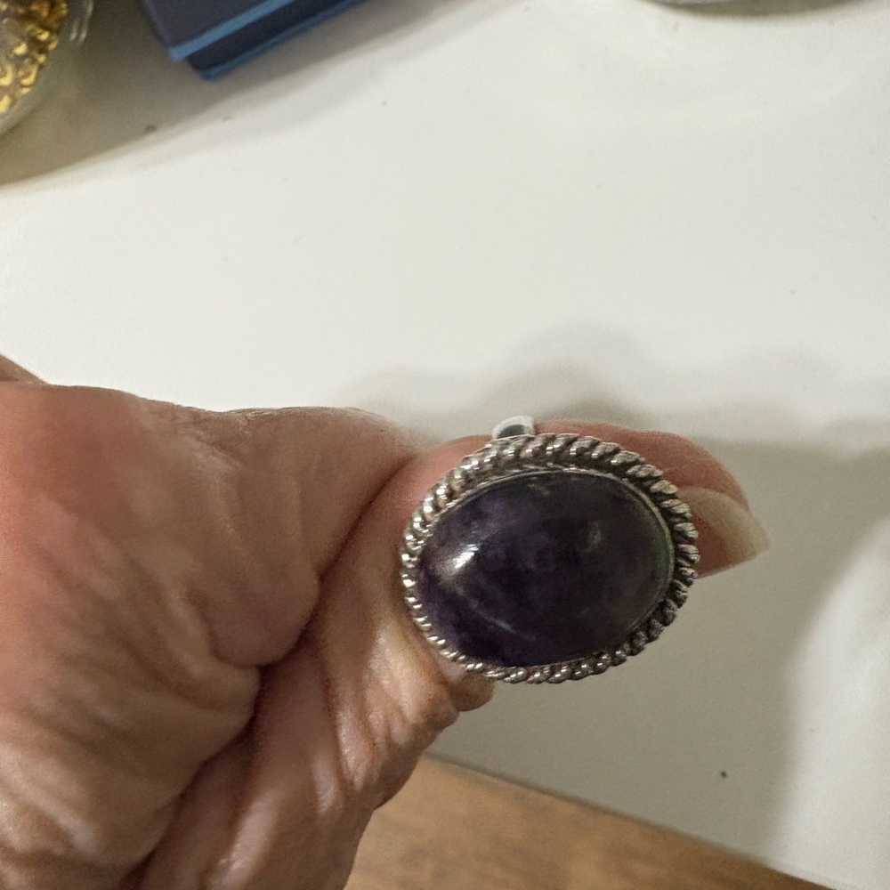Artisan Sterling Silver Amethyst Ring